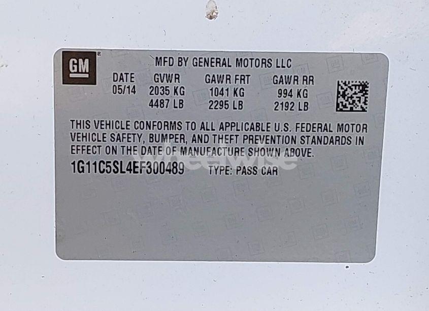 Photo 9 of 2014 Chevrolet Malibu 1LT (VIN 1G11C5SL4EF300489)