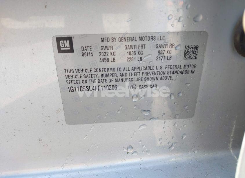 Photo 9 of 2015 Chevrolet Malibu 1LT (VIN 1G11C5SL4FF110306)