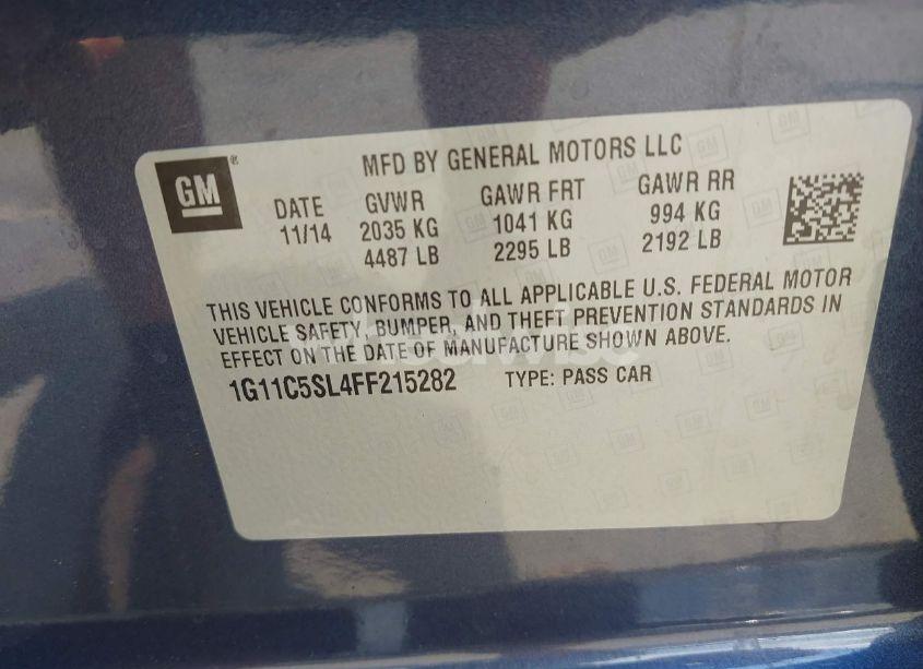 Photo 9 of 2015 Chevrolet Malibu 1LT (VIN 1G11C5SL4FF215282)