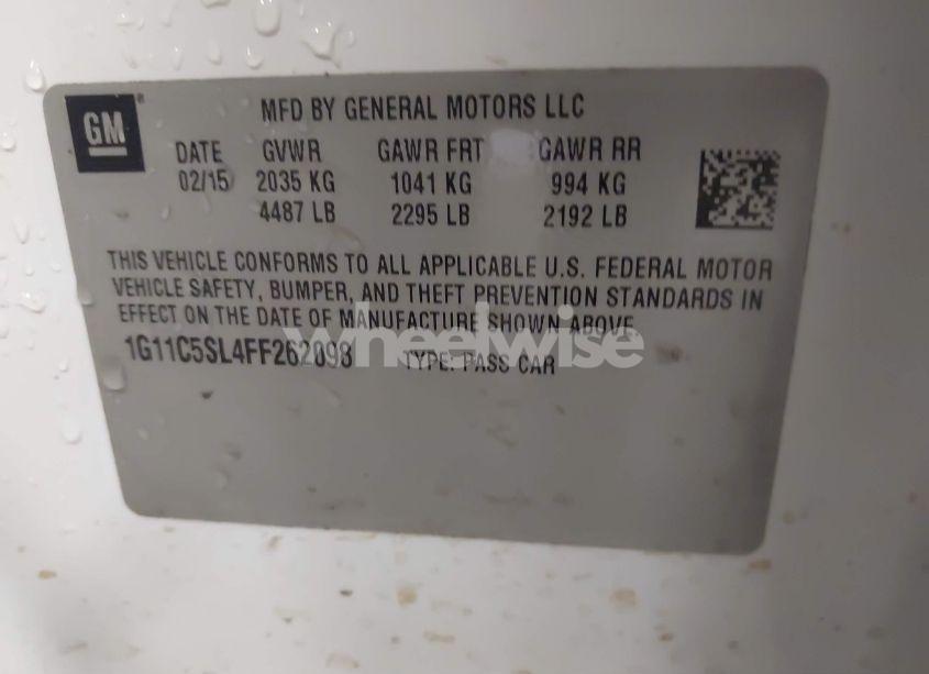 Photo 9 of 2015 Chevrolet Malibu 1LT (VIN 1G11C5SL4FF262098)