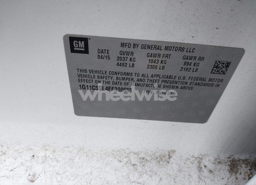 Photo 9 of 2015 Chevrolet Malibu 1LT (VIN 1G11C5SL4FF300655)