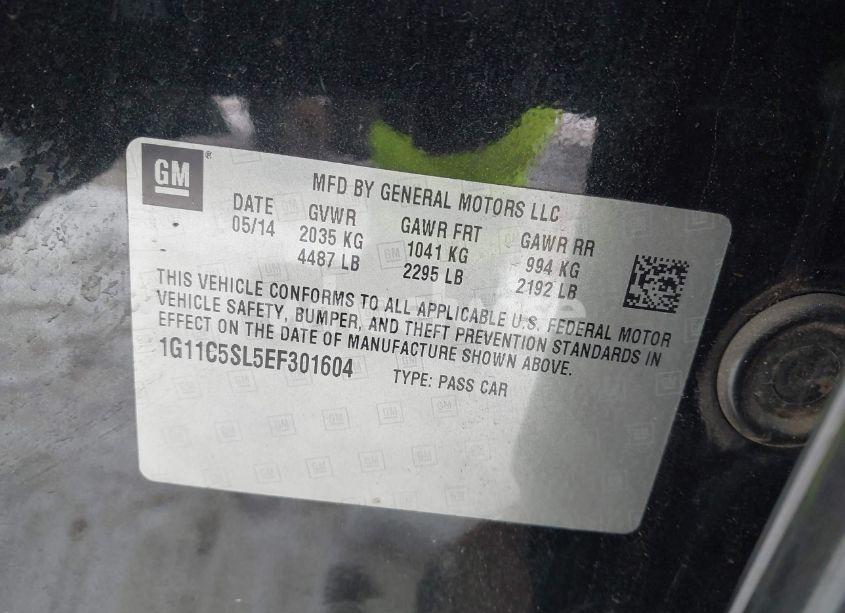 Photo 9 of 2014 Chevrolet Malibu 1LT (VIN 1G11C5SL5EF301604)