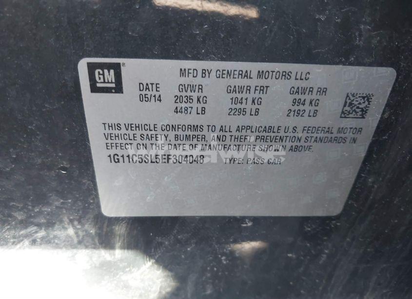 Photo 9 of 2014 Chevrolet Malibu 1LT (VIN 1G11C5SL5EF304048)