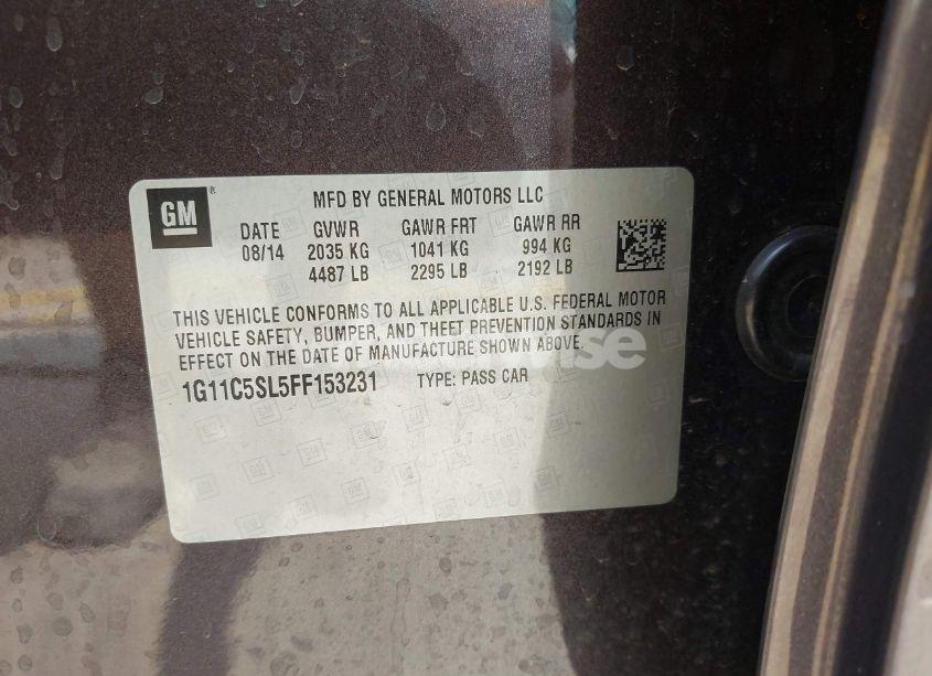 Photo 9 of 2015 Chevrolet Malibu 1LT (VIN 1G11C5SL5FF153231)