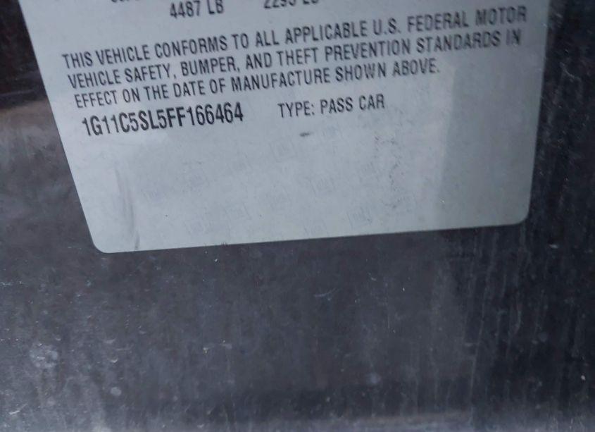 Photo 9 of 2015 Chevrolet Malibu 1LT (VIN 1G11C5SL5FF166464)