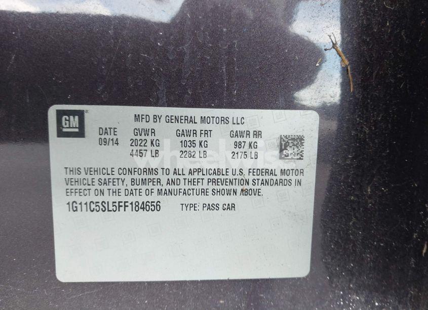 Photo 9 of 2015 Chevrolet Malibu 1LT (VIN 1G11C5SL5FF184656)