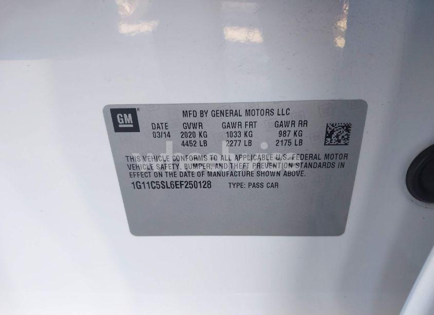 Photo 9 of 2014 Chevrolet Malibu 1LT (VIN 1G11C5SL6EF250128)