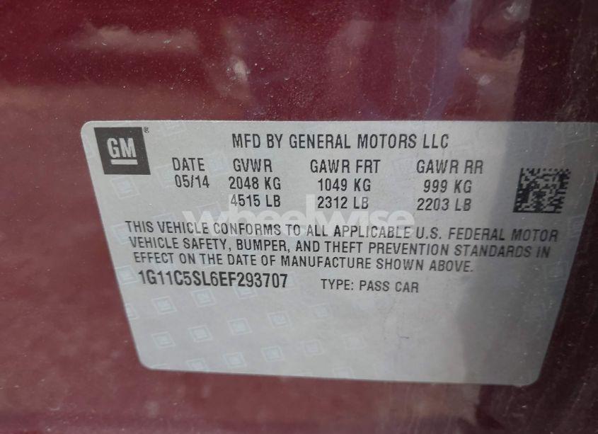 Photo 7 of 2014 Chevrolet Malibu 1LT (VIN 1G11C5SL6EF293707)