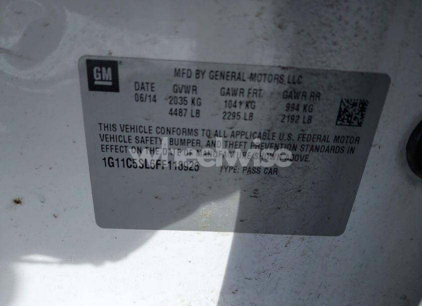 Photo 9 of 2015 Chevrolet Malibu 1LT (VIN 1G11C5SL6FF118925)