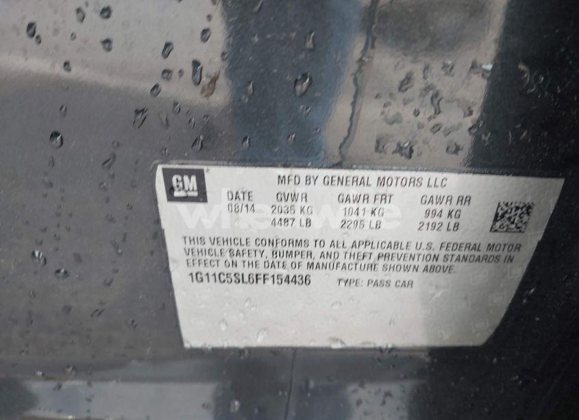 Photo 9 of 2015 Chevrolet Malibu 1LT (VIN 1G11C5SL6FF154436)