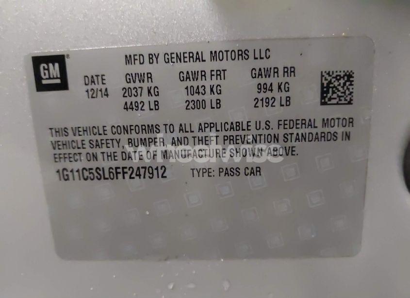 Photo 9 of 2015 Chevrolet Malibu 1LT (VIN 1G11C5SL6FF247912)