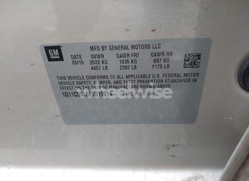Photo 9 of 2015 Chevrolet Malibu 1LT (VIN 1G11C5SL6FF319014)