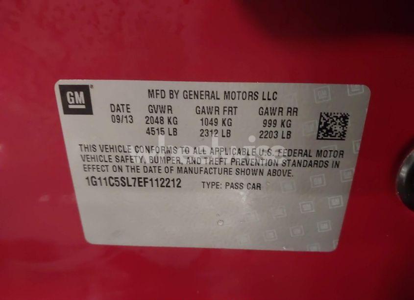 Photo 9 of 2014 Chevrolet Malibu 1LT (VIN 1G11C5SL7EF112212)