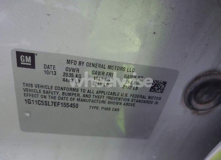 Photo 9 of 2014 Chevrolet Malibu 1LT (VIN 1G11C5SL7EF155450)