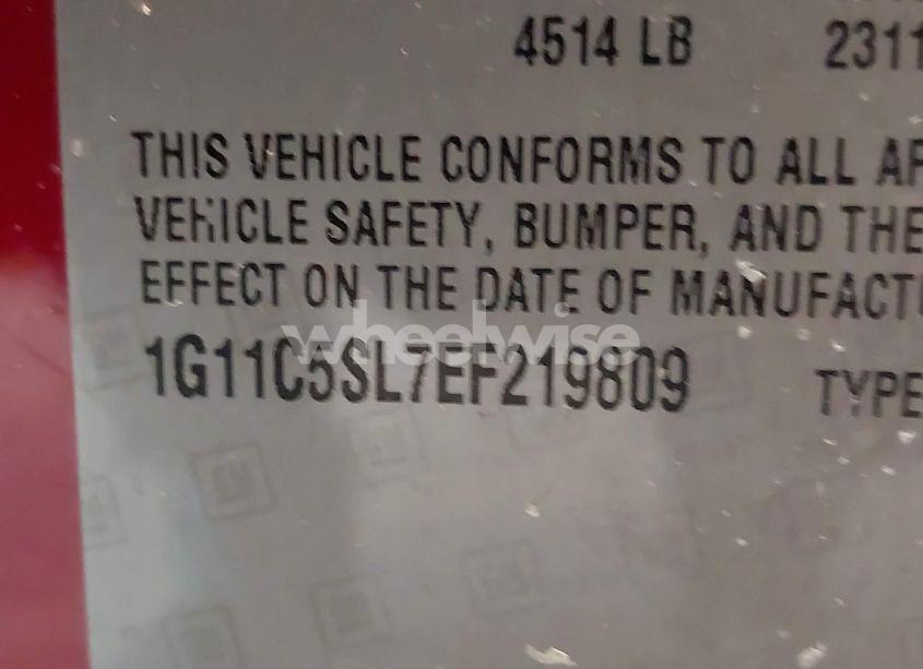 Photo 9 of 2014 Chevrolet Malibu 1LT (VIN 1G11C5SL7EF219809)