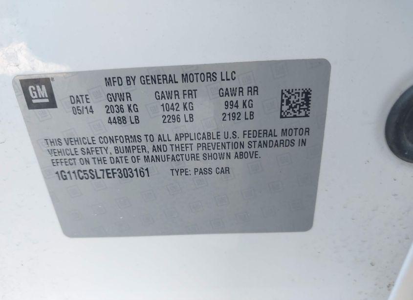 Photo 9 of 2014 Chevrolet Malibu 1LT (VIN 1G11C5SL7EF303161)