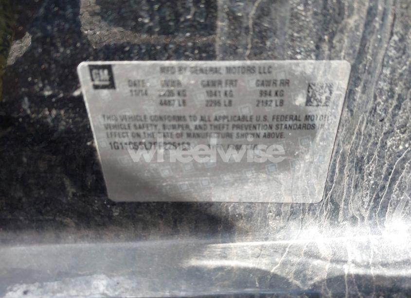 Photo 9 of 2015 Chevrolet Malibu 1LT (VIN 1G11C5SL7FF226163)