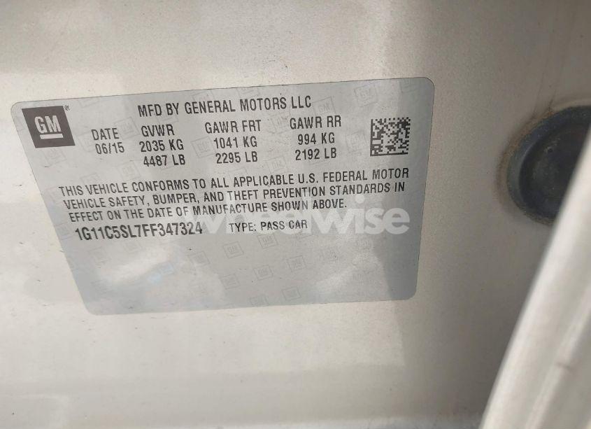 Photo 9 of 2015 Chevrolet Malibu 1LT (VIN 1G11C5SL7FF347324)