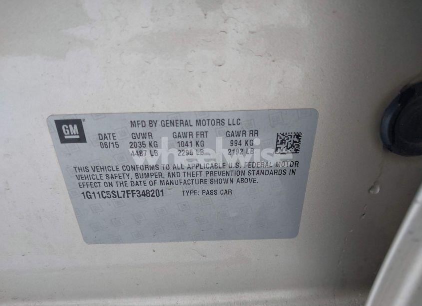 Photo 9 of 2015 Chevrolet Malibu 1LT (VIN 1G11C5SL7FF348201)
