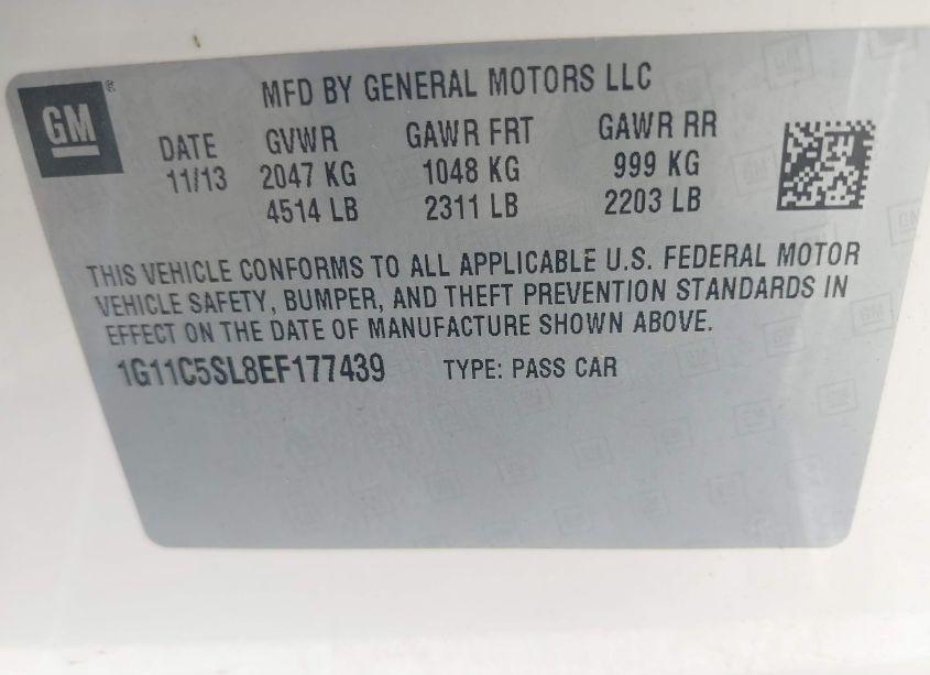 Photo 9 of 2014 Chevrolet Malibu 1LT (VIN 1G11C5SL8EF177439)