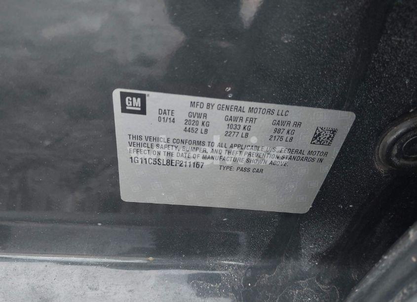 Photo 9 of 2014 Chevrolet Malibu 1LT (VIN 1G11C5SL8EF211167)