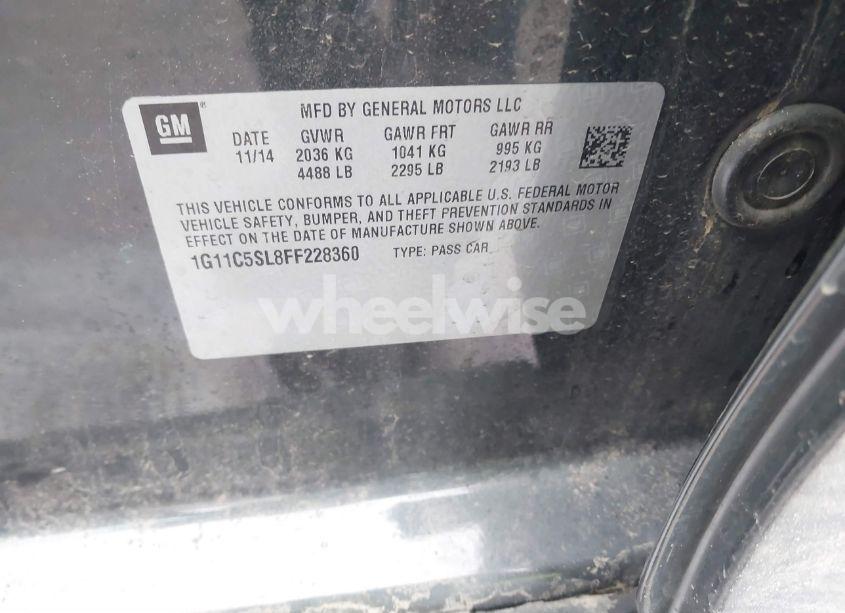 Photo 9 of 2015 Chevrolet Malibu 1LT (VIN 1G11C5SL8FF228360)