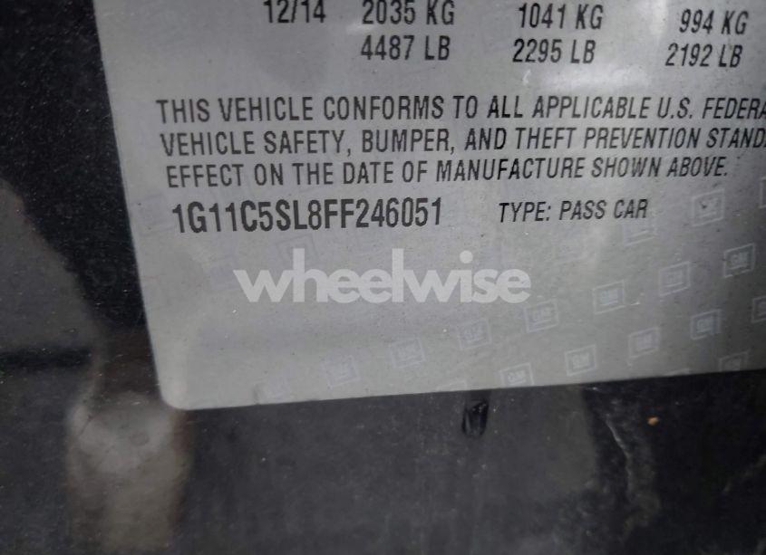 Photo 9 of 2015 Chevrolet Malibu 1LT (VIN 1G11C5SL8FF246051)