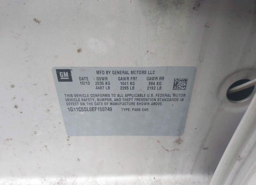 Photo 9 of 2014 Chevrolet Malibu 1LT (VIN 1G11C5SL9EF150749)