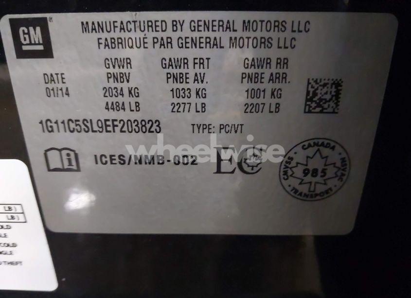 Photo 9 of 2014 Chevrolet Malibu 1LT (VIN 1G11C5SL9EF203823)