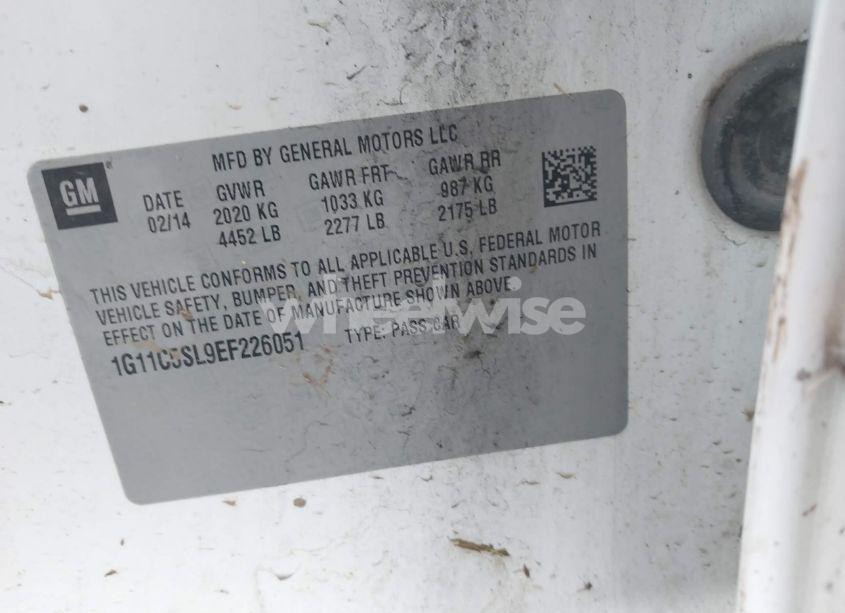 Photo 9 of 2014 Chevrolet Malibu 1LT (VIN 1G11C5SL9EF226051)