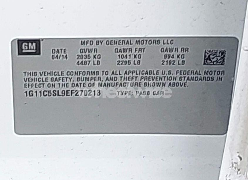 Photo 9 of 2014 Chevrolet Malibu 1LT (VIN 1G11C5SL9EF270213)