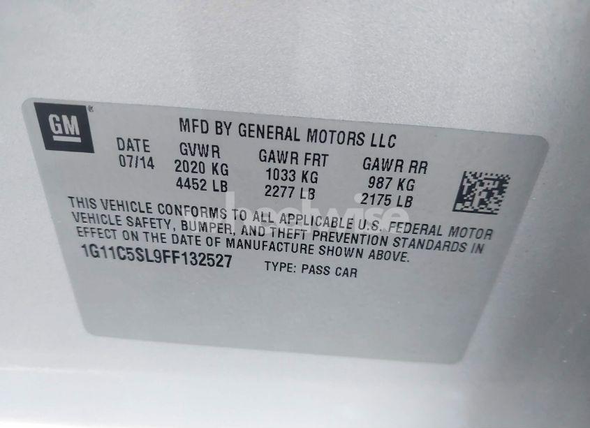 Photo 9 of 2015 Chevrolet Malibu 1LT (VIN 1G11C5SL9FF132527)