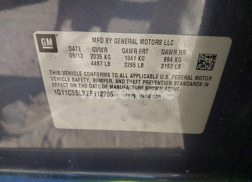 Photo 9 of 2014 Chevrolet Malibu 1LT (VIN 1G11C5SLXEF112706)