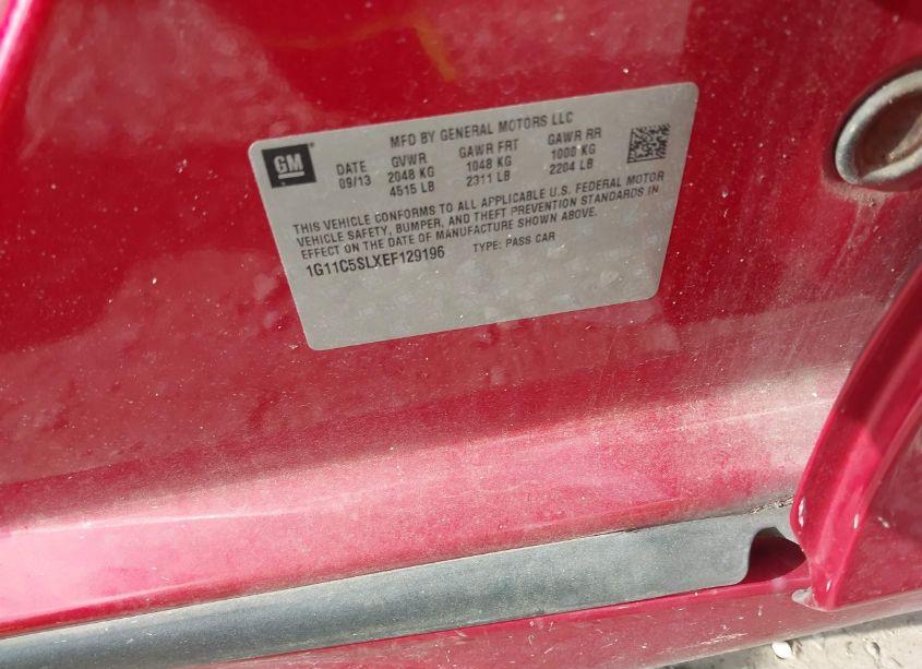 Photo 9 of 2014 Chevrolet Malibu 1LT (VIN 1G11C5SLXEF129196)