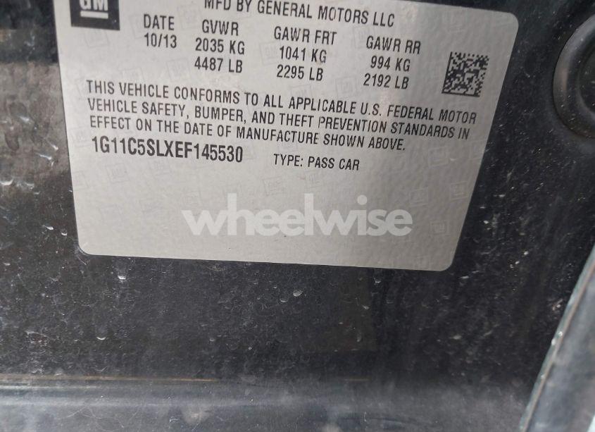 Photo 9 of 2014 Chevrolet Malibu 1LT (VIN 1G11C5SLXEF145530)