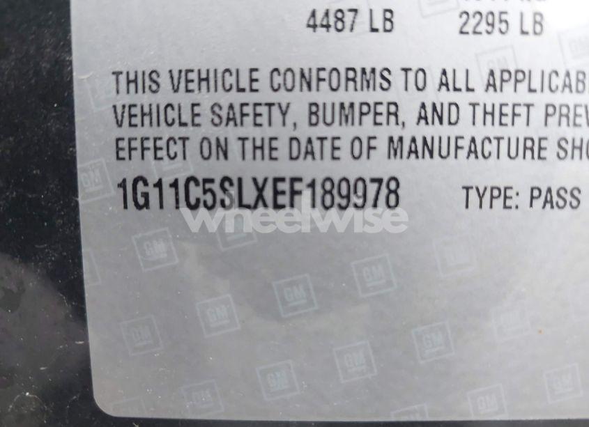 Photo 9 of 2014 Chevrolet Malibu 1LT (VIN 1G11C5SLXEF189978)