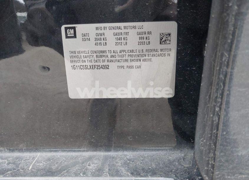 Photo 9 of 2014 Chevrolet Malibu 1LT (VIN 1G11C5SLXEF254392)
