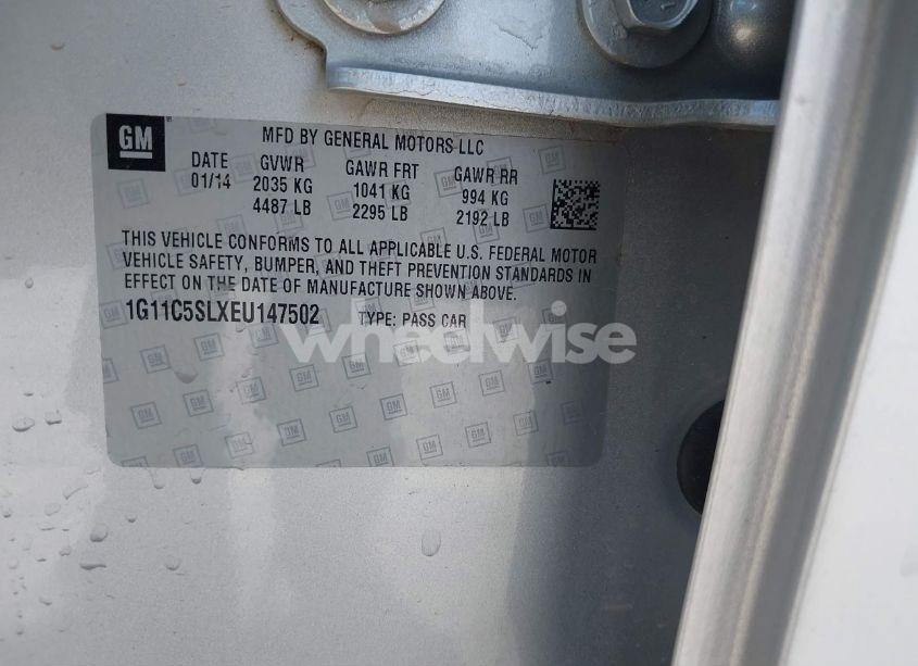 Photo 9 of 2014 Chevrolet Malibu 1LT (VIN 1G11C5SLXEU147502)