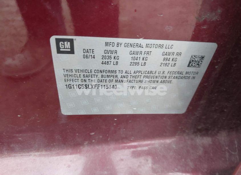 Photo 9 of 2015 Chevrolet Malibu 1LT (VIN 1G11C5SLXFF115140)