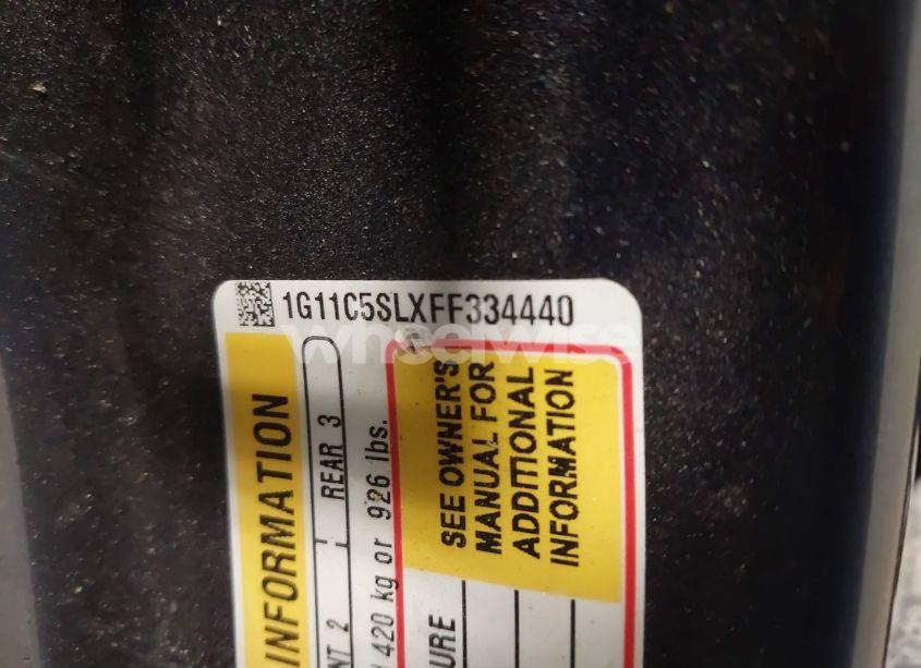 Photo 9 of 2015 Chevrolet Malibu 1LT (VIN 1G11C5SLXFF334440)