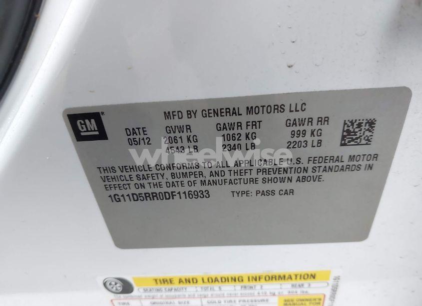 Photo 9 of 2013 Chevrolet Malibu ECO (VIN 1G11D5RR0DF116933)