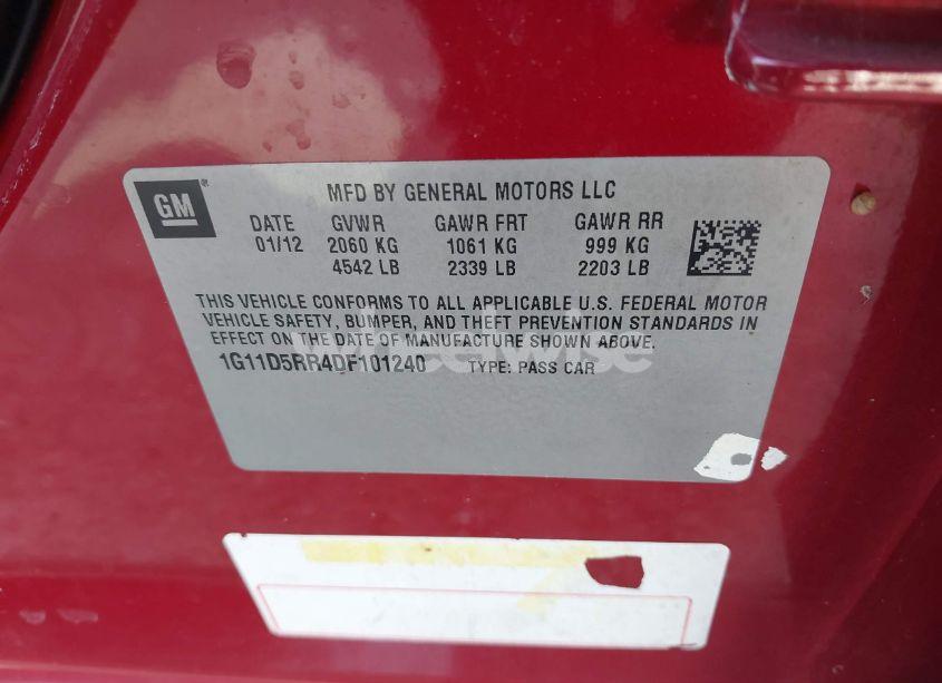 Photo 9 of 2013 Chevrolet Malibu ECO (VIN 1G11D5RR4DF101240)