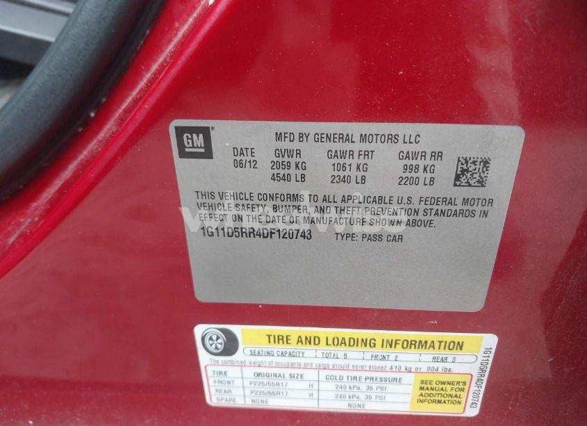 Photo 9 of 2013 Chevrolet Malibu ECO (VIN 1G11D5RR4DF120743)
