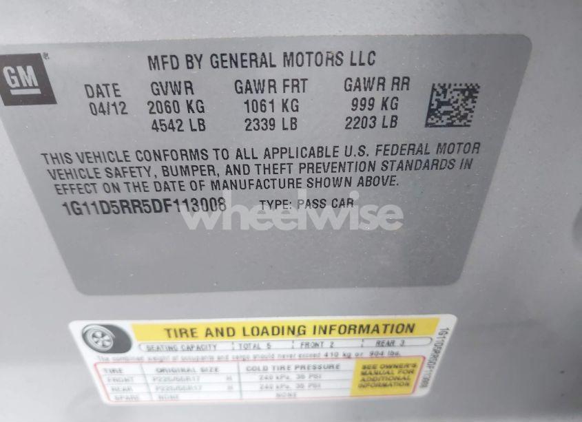 Photo 9 of 2013 Chevrolet Malibu ECO (VIN 1G11D5RR5DF113008)