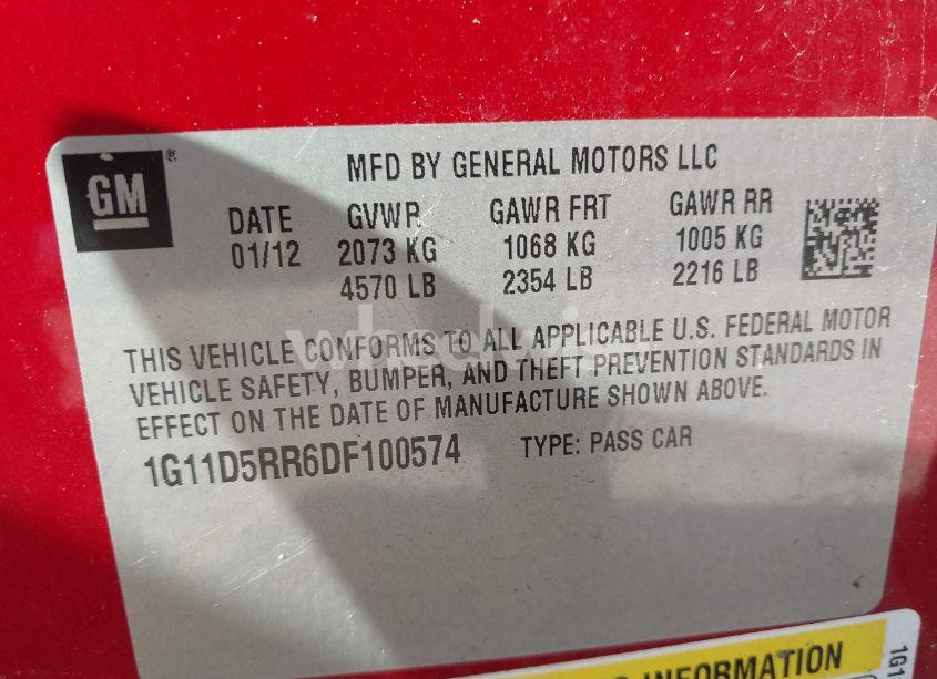 Photo 9 of 2013 Chevrolet Malibu ECO (VIN 1G11D5RR6DF100574)