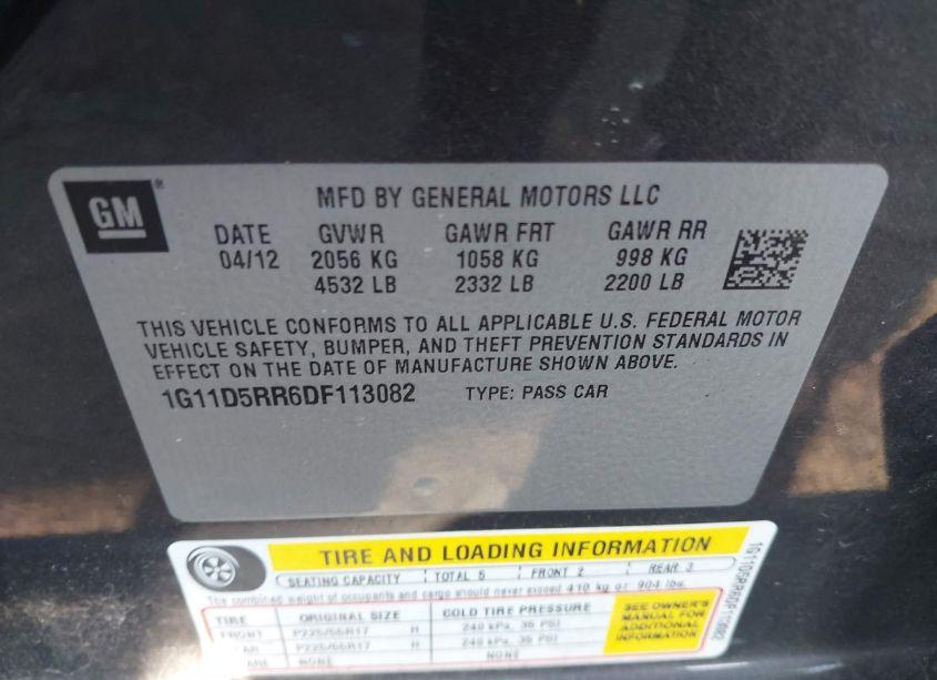 Photo 9 of 2013 Chevrolet Malibu ECO (VIN 1G11D5RR6DF113082)