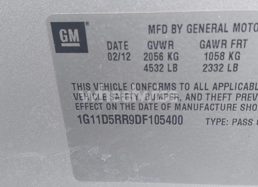 Photo 9 of 2013 Chevrolet Malibu ECO (VIN 1G11D5RR9DF105400)