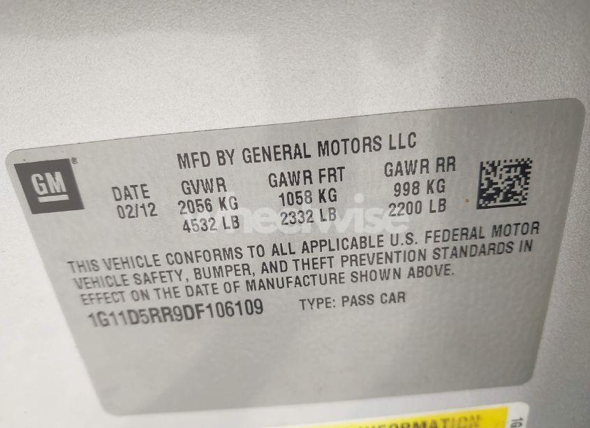 Photo 9 of 2013 Chevrolet Malibu ECO (VIN 1G11D5RR9DF106109)