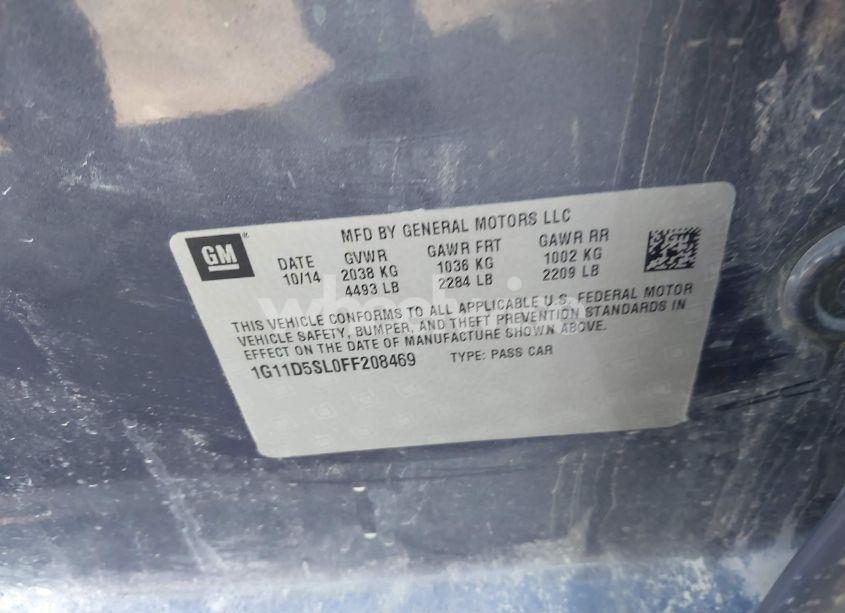 Photo 9 of 2015 Chevrolet Malibu 2LT (VIN 1G11D5SL0FF208469)