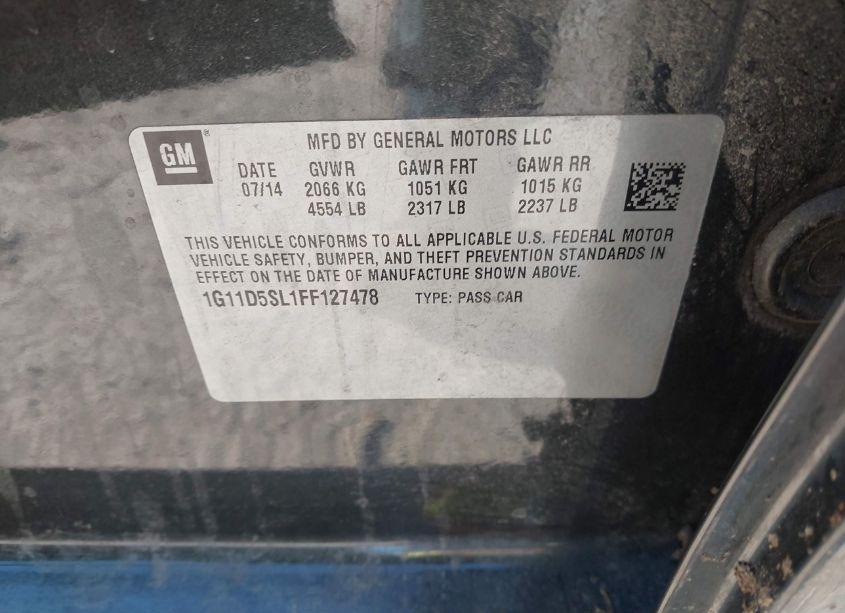 Photo 9 of 2015 Chevrolet Malibu 2LT (VIN 1G11D5SL1FF127478)